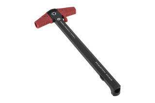 Strike Industries T-Bone AR-15 Charging Handle for .223/5.56 in Black has a Red modular handle